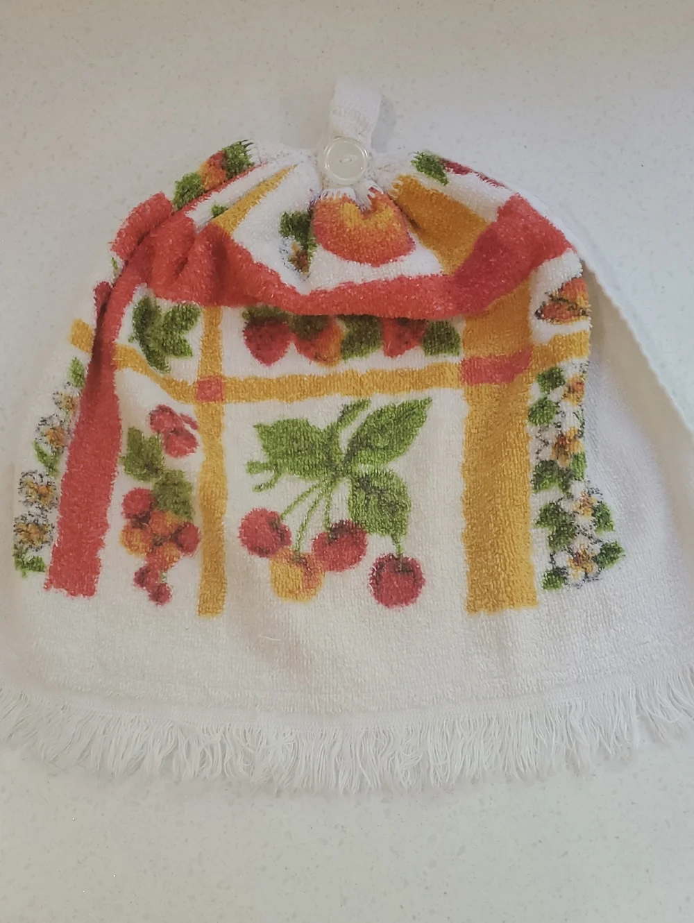 Vintage Cannon Hand Towel Fruit Flower Mix
